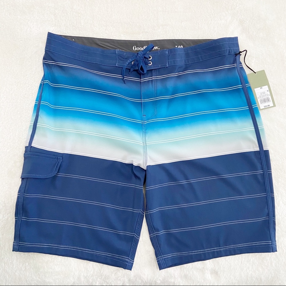 ⭐️NEW!-Goodfellow & Co Striped Swim Trunks Size 40